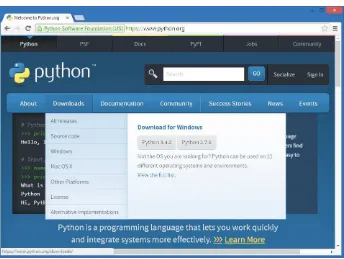 Figure 1-3: The Python website makes it easy to download Python.