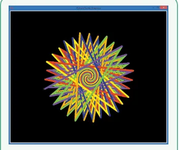 Figure 2-9: Adding an extra 90 degrees to each turn in ColorSpiral.py 