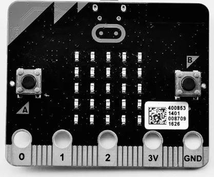 Figure 1-1   The micro:bit: (A) front; (B) back.