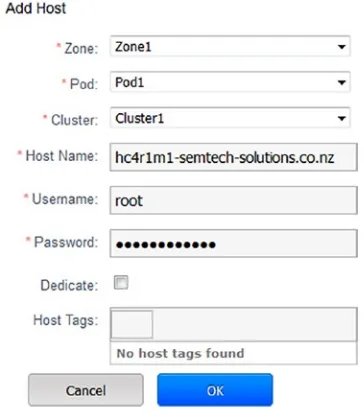 Figure 2-12. CloudStack Add Host