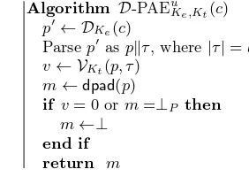 Fig. 5. PAEu(SE, MA, PS) = (K-Gen, E-PAE, D-PAEu)