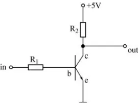 Figure 3.2An electronic switch made of a transistor and resistors