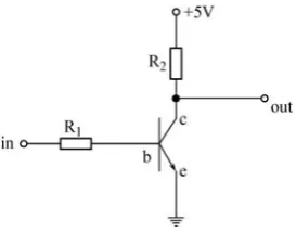 Figure 3.2An electronic switch made of a transistor and resistors