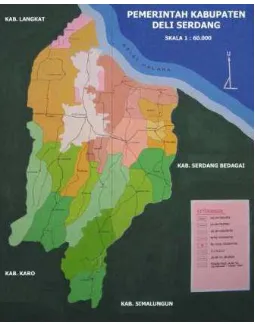 Gambar : Peta Wilayah Pemerintahan Kabupaten Deli Serdang. 