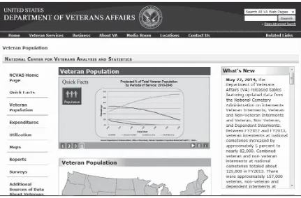 Figure 9.2Sample data and statistics available online from the National Center for Veterans Analysis and Statistics.