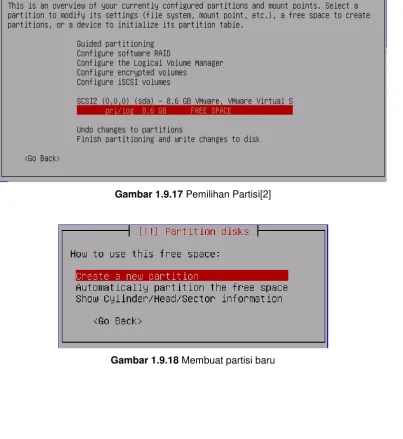 Gambar 1.9.18 Membuat partisi baru 