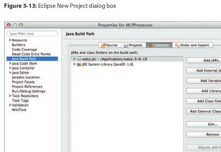 Figure 5-13: Eclipse New Project dialog box