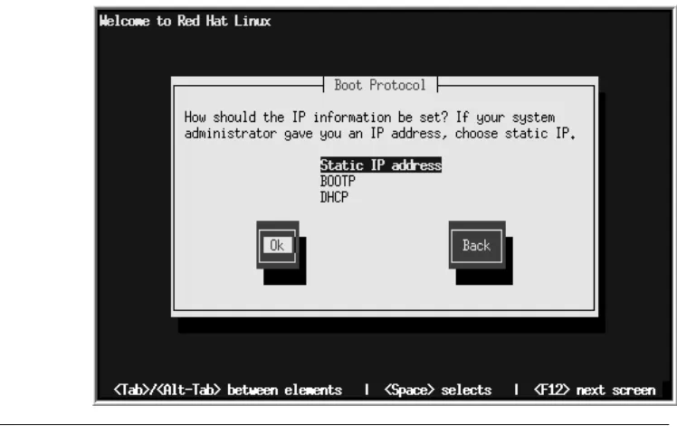 Figure 6.2  Select your network IP addressing method here.