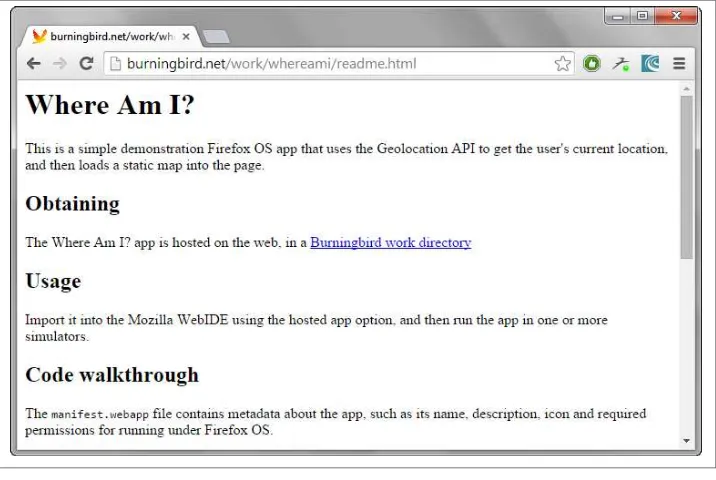 Figure 12-1. Generated HTML from README.md text and Markdown annotation