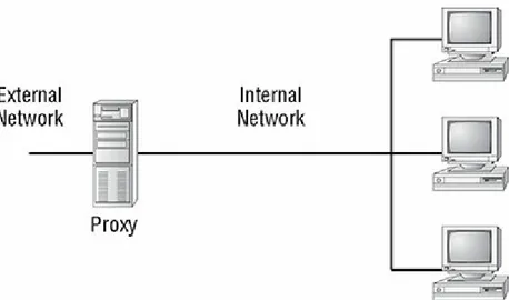 FIGURE 2.5  A proxy firewall blocking network access from external networks