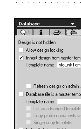 Figure 4.3The Design tab of the Database Properties box.