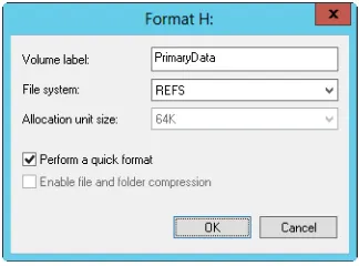 FIGURE 1-6 Format a partition in the Format dialog box by specifying its file system type and volume label.