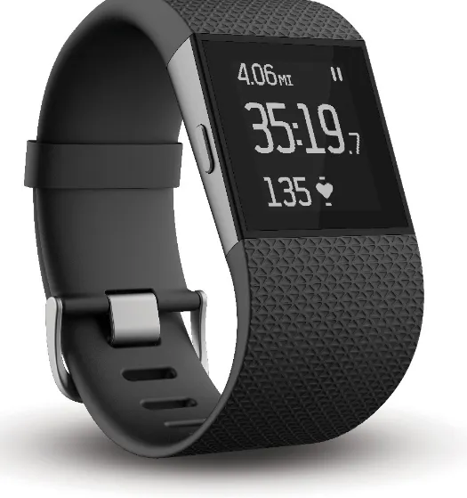 Figure 2-4. The FitBit Surge tracks everything from exercise type to sleep stage (Photo courtesy FitBit)