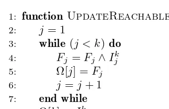 Figure 2. Updating the reachability sequence Ω