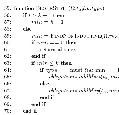 Figure 9. BlockState procedure of A-IC3