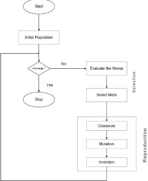 FIGURE 2.19:  Framework of simple genetic algorithm