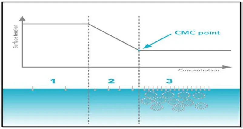 Gambar 2.5 Grafik Tegangan Permukaan vs log [C] 