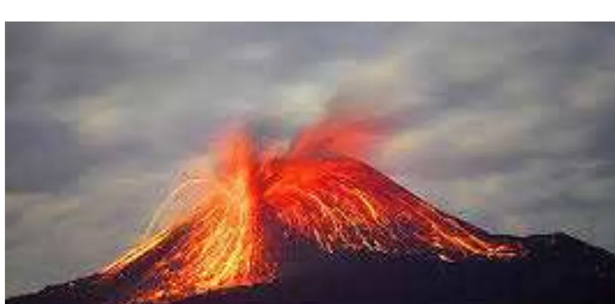 Gambar 11. 10  Erupsi gunung berapi