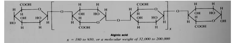 Gambar 1. Rumus bangun struktur asam alginik1 