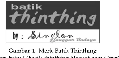 Gambar 1. Merk Batik Thinthing