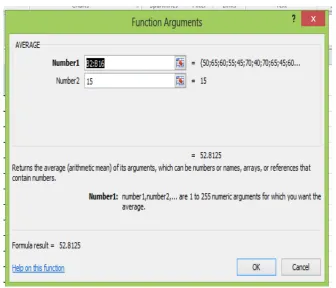 Gambar 29. Function Arguments AVERAGE 