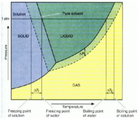 Gambar 1. Hubungan tekanan dan temperatur terhadap tingkat wujud suatuzat dapat ditentukan dari diagram P-T
