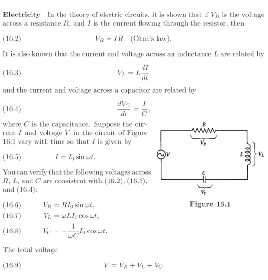 Figure 16.1where C is the capacitance. Suppose the 