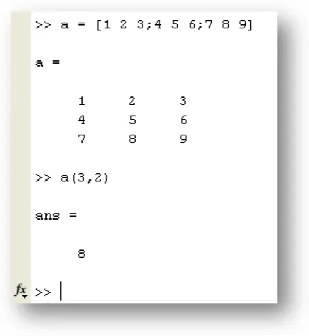 Gambar 1.5. Tampilan penulisan variable data numeric berdimensi 