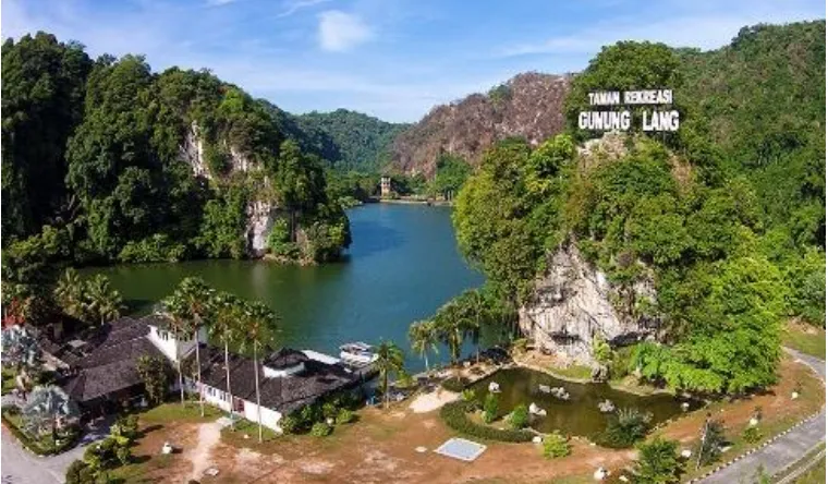 Figure 3.5: Aerial view of Gunung Lang Recreational Park.
