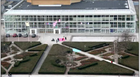 Figure 6. Musikhuset with the Aarhus by Light installation. 
