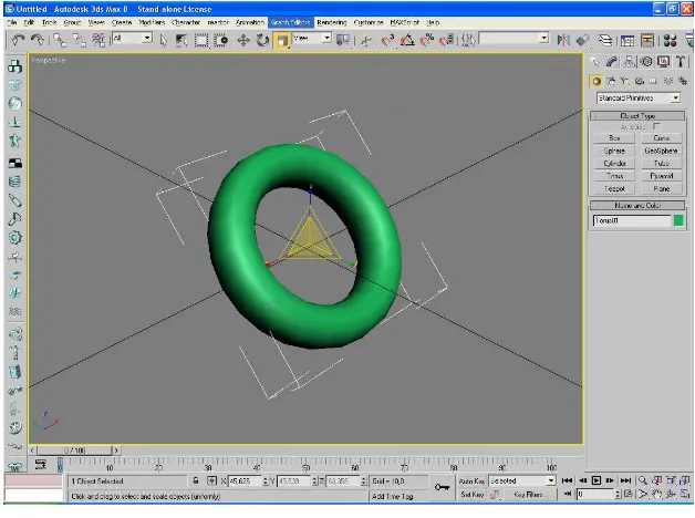 Gambar 1.2  3DS Max 8: Aplikasi Penampil Objek 3 Dimensi. 