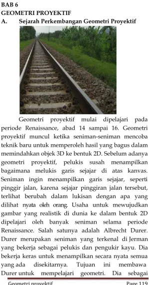 gambar yang realistik di dunia ke dalam bentuk 2D 