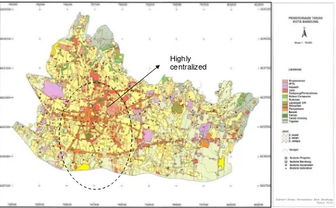 Fig. 1 Land use of Bandung city, 2003 Source : BPN (National Land Administration Agency) 