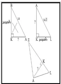 Gambar 1. segitiga-segitiga yang dipilih oleh siswa 