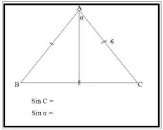 Gambar 2. segitiga yang diberikan guru untuk menjelaskan nilai perbandingan 