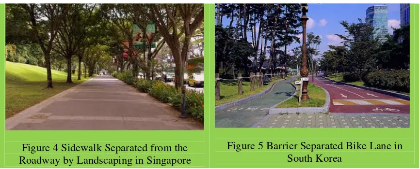 Figure 5 Barrier Separated Bike Lane in 