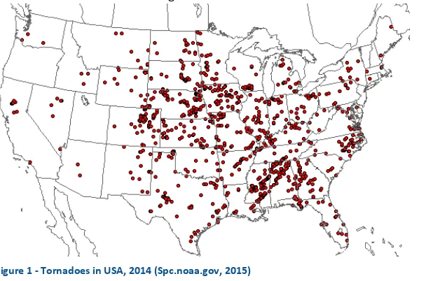 Figure 2 - Track and magnitude of Joplin Tornado (U.S. DEPARTMENT OF COMMERCE, 2011)