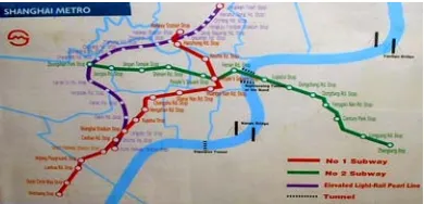 Gambar 15  “Rencana Tata Kota Shanghai” menunjukkan dua lini 