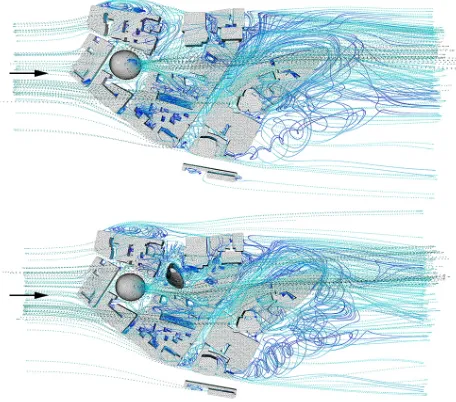 Figure 7: Case 2 – validation model setup. After simplification for meshing. Detail resolution greater than 1m.