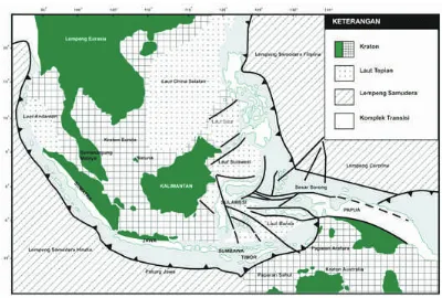 Gambar 3. Evolusi sistem tunjaman di Indonesia bagian barat (Katili, 1989).