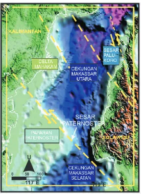 Gambar 5. Peta tataan tektonik Busur Banda diikuti sebaran cekungan sedimen berpola semi-konsentris (lihat Gambar 1).