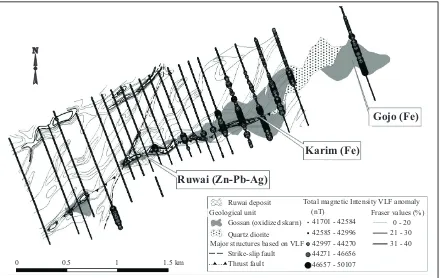 Figure 5. Soil sample anomalies within the Ruwai area.