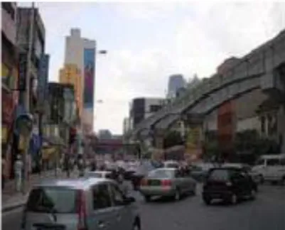 Figure 2.0: New Elevated LRT rail and monorail destroy the old character and street scape at Jalan TAR 
