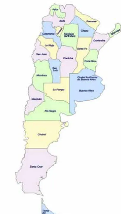 Figure 1 is a map of Argentina divided into the 