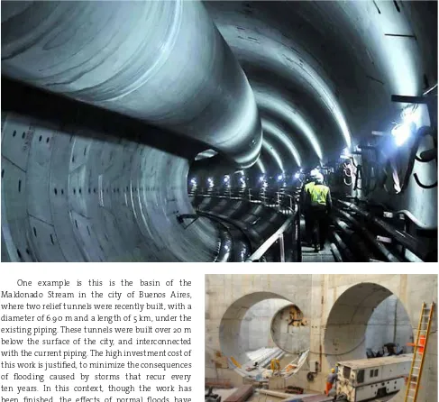 Figure 18. Construction of relief tunnels in the city of Buenos Aires