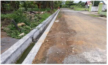 Figure 3. Construction of drainage system in Kelurahan Dusun Besar (Bengkulu City) 