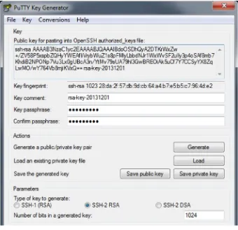 Figure 4-3. Generating a key pair for implementing secure client