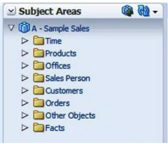 Figure 1-10. Typical ad hoc query tool interface to facts and dimensions