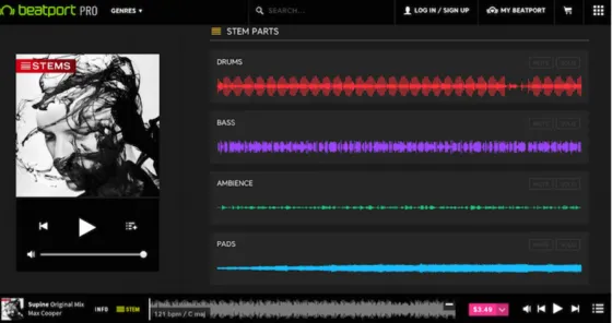 Figure 1-7. Native Instruments’ new Stems format gives DJs and remixers access to the subcomponents of an individual track