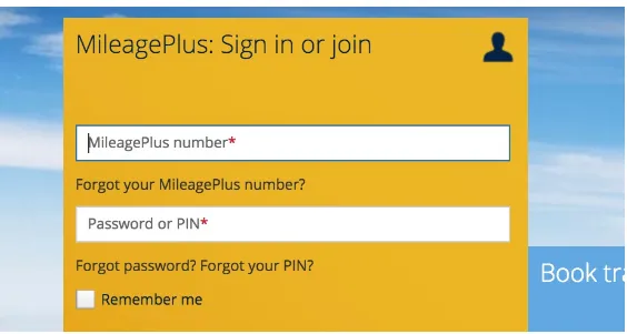 Figure 1-9. The new sign-in process requires a frequent flyer account number—something many people don’t remember